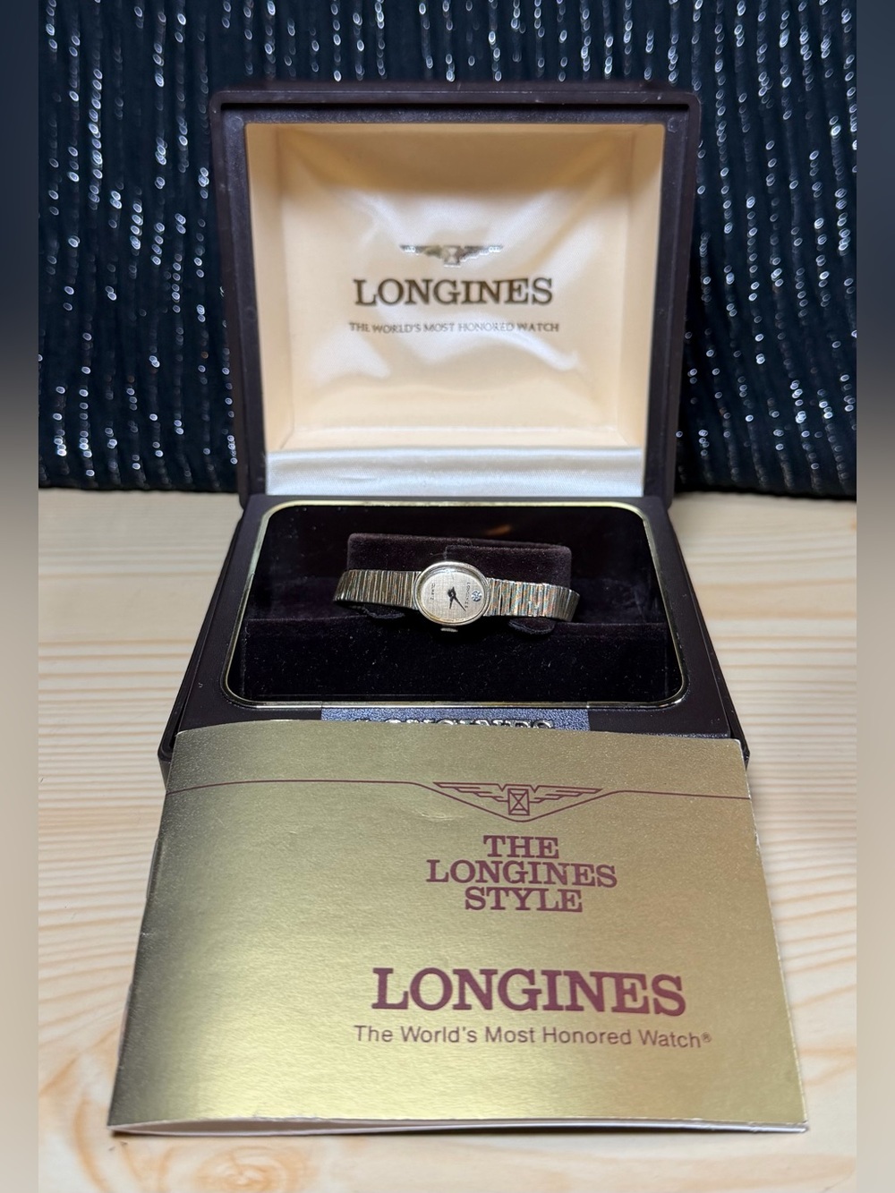 Longines Quartz Wrist Watch 10K Rolled Gold Box 6” Tested/Working Vintage Womens